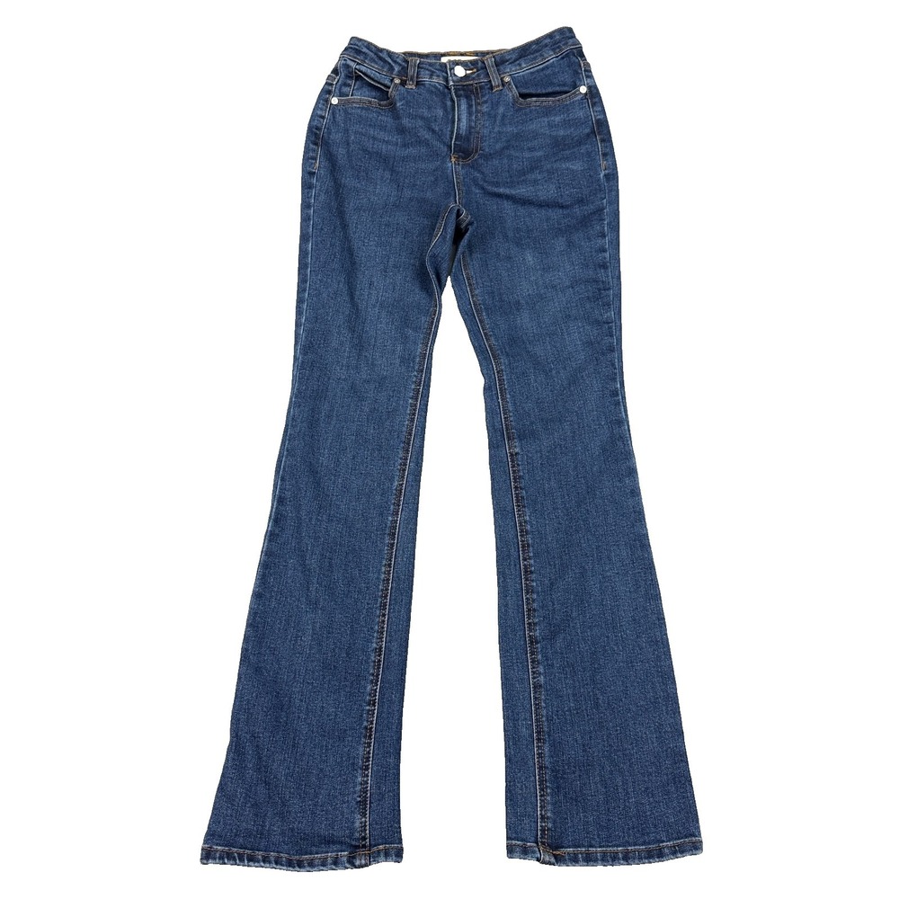 OAT New York Womens Jeans Size 0/25 Flare Bootcut Dark Wash Stretch Denim M-Rise